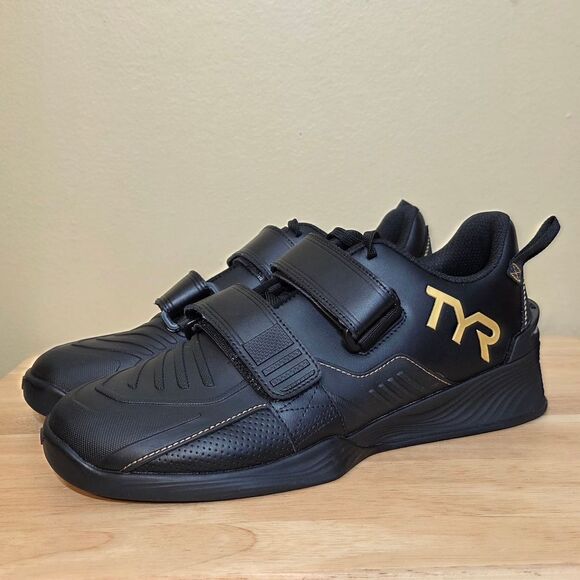 TYR L-2 Lifter Weightlifting Shoes Black Gold Men's Size 10 Women's 11.5 - Picture 3 of 7